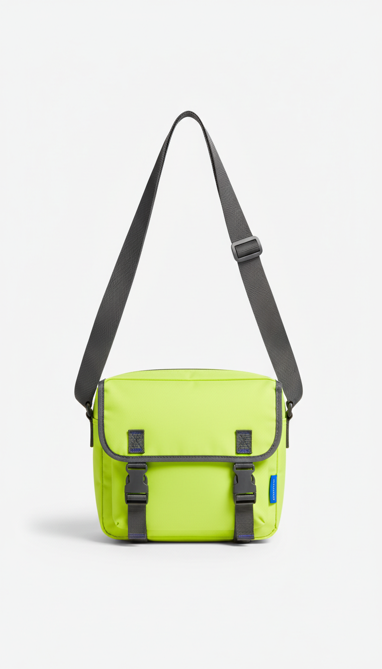 Crossbody Bag Neon Volt aus mattem Synthetik