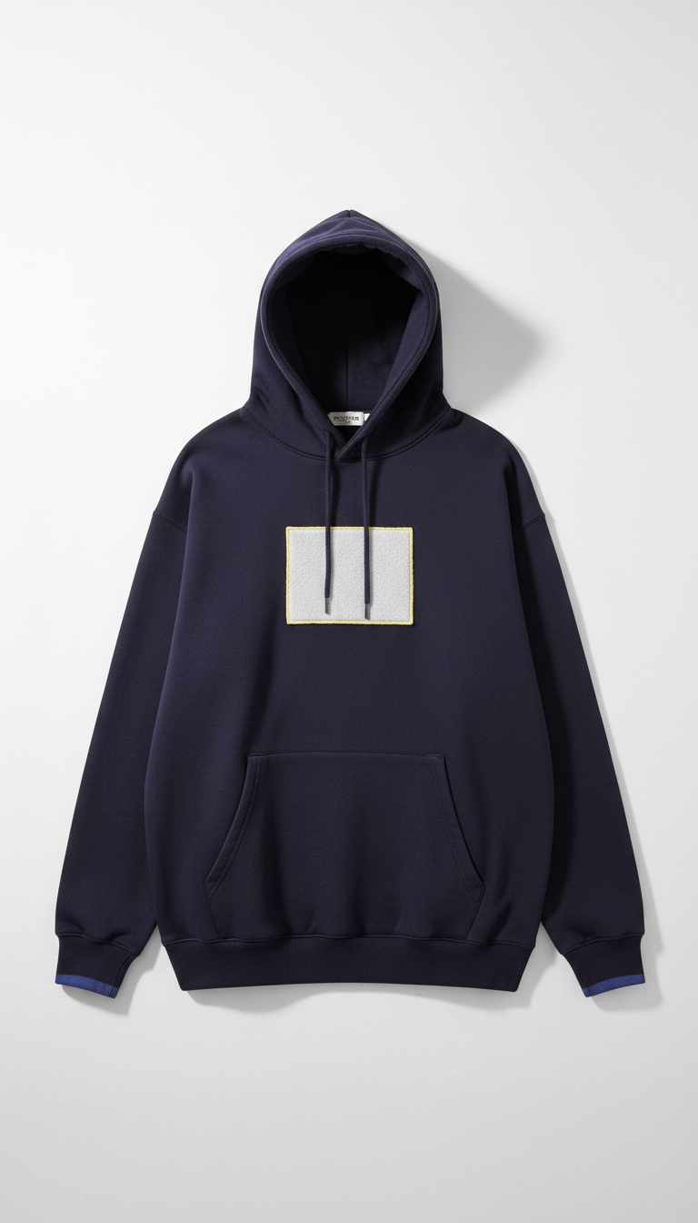Oversized Hoodie Indigo Edge mit Urban Frost Tab