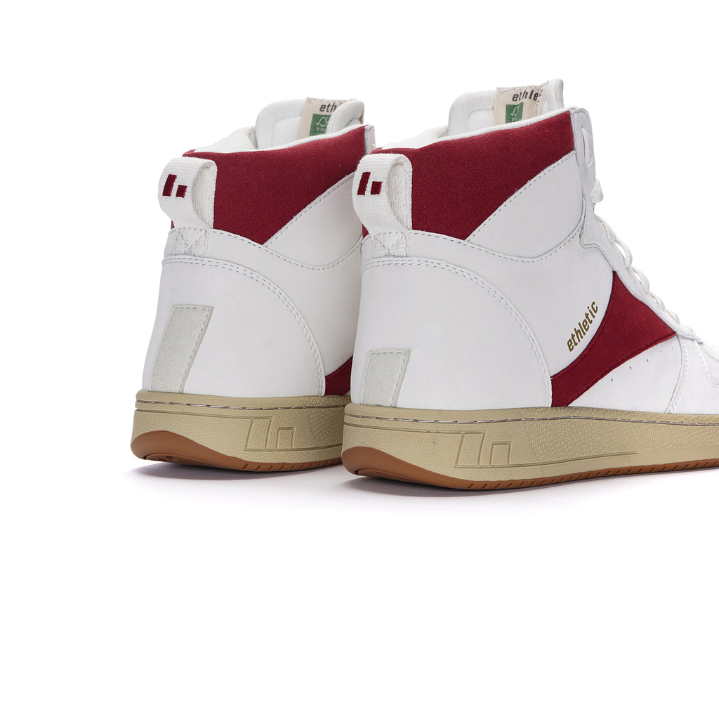 Carl Hi Cut Chalk White | Accent Rio Red