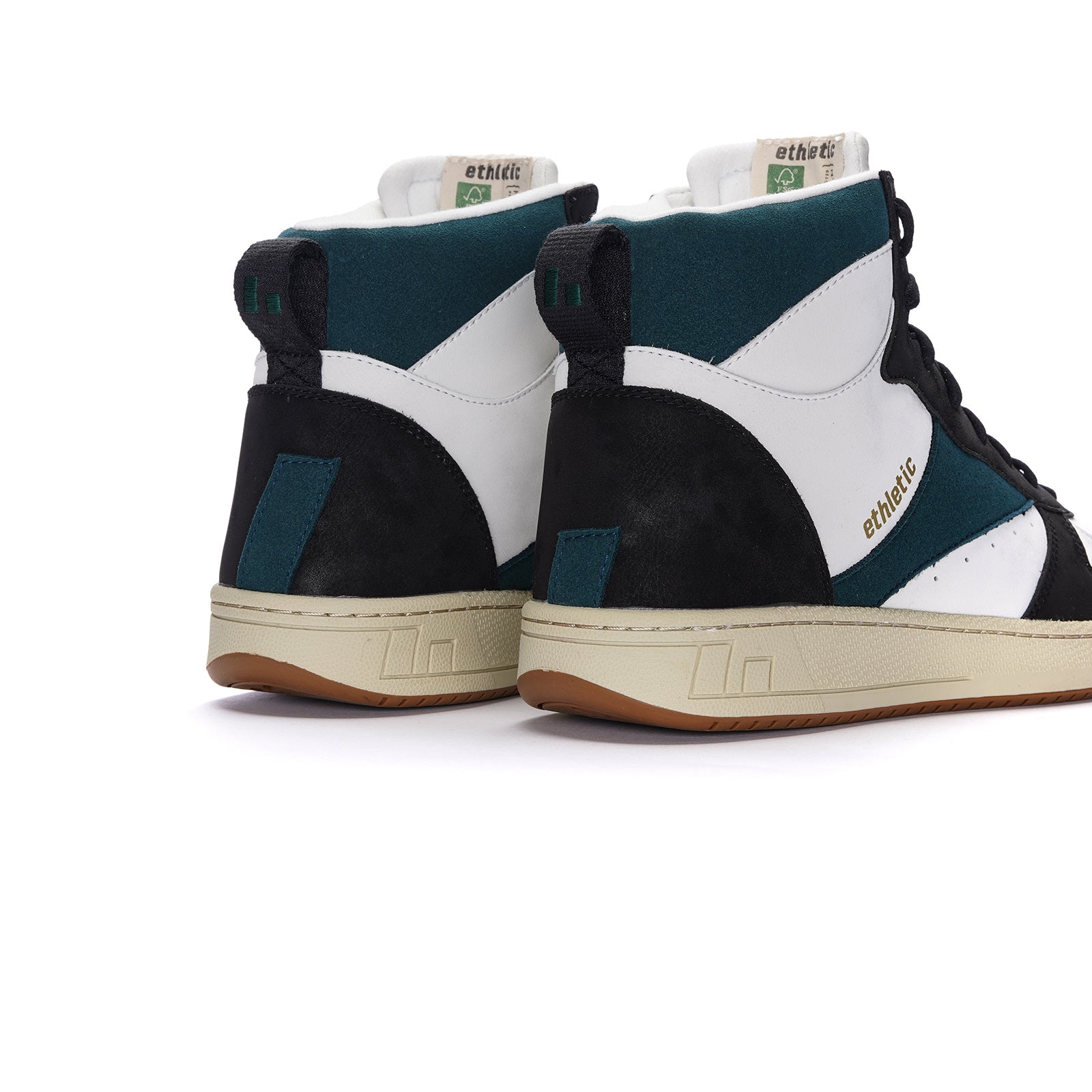 Carl Hi  Cut Chalk White | Fir Tree Green