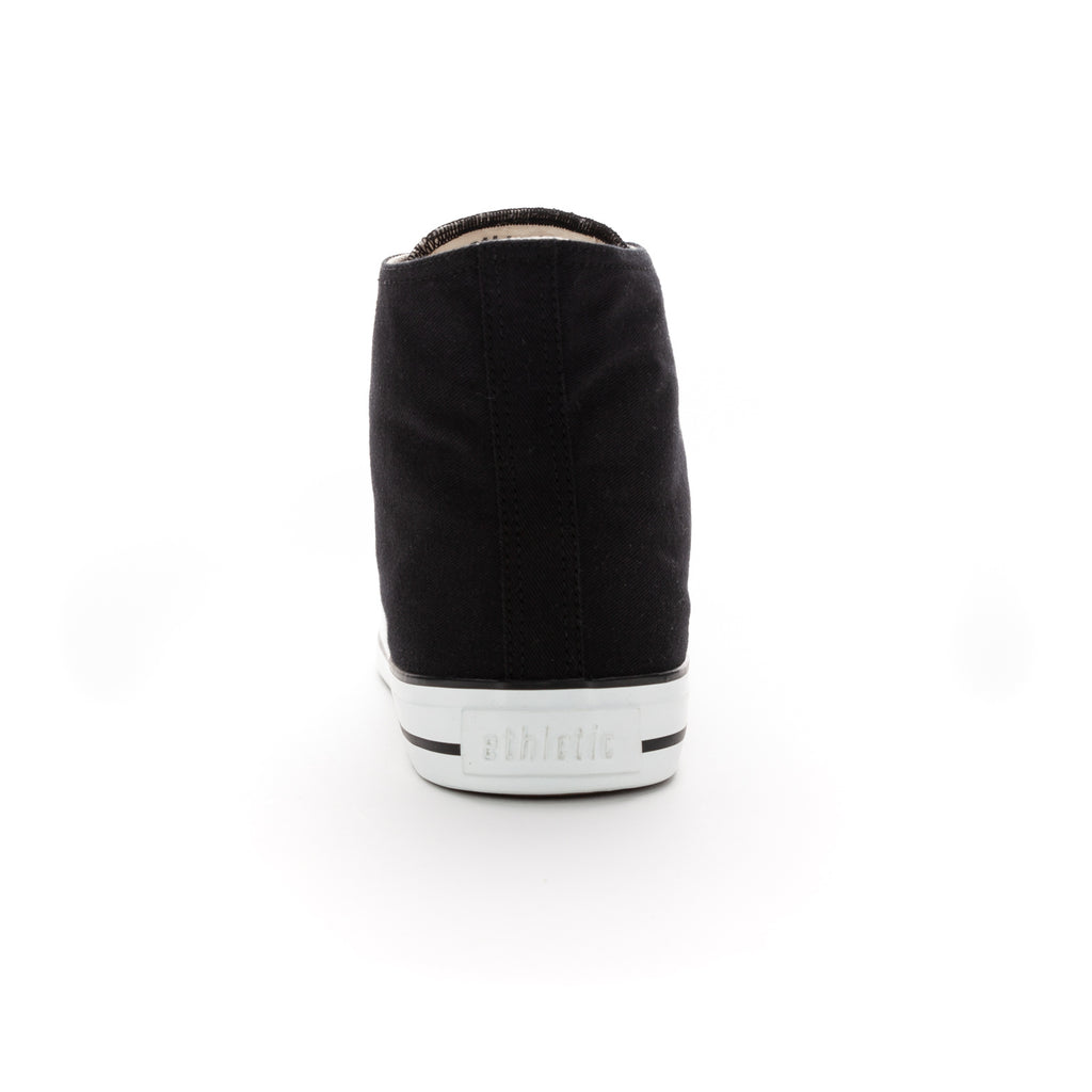 Fair Trainer White Cap Hi Cut Jet Black | Just White
