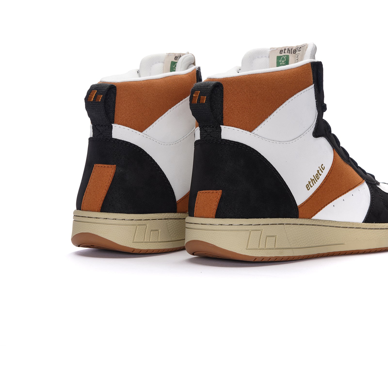 Carl Hi  Cut Chalk White | Cognac Brown