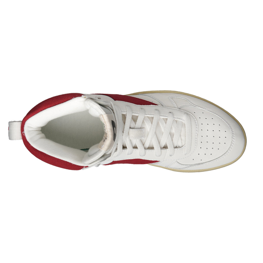 Carl Hi Cut Chalk White | Accent Rio Red