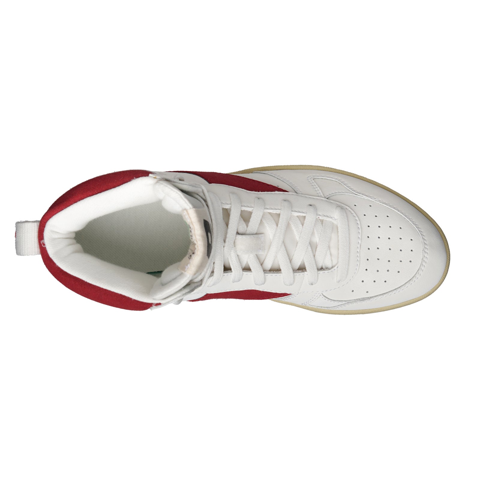 Carl Hi Cut Chalk White | Accent Rio Red