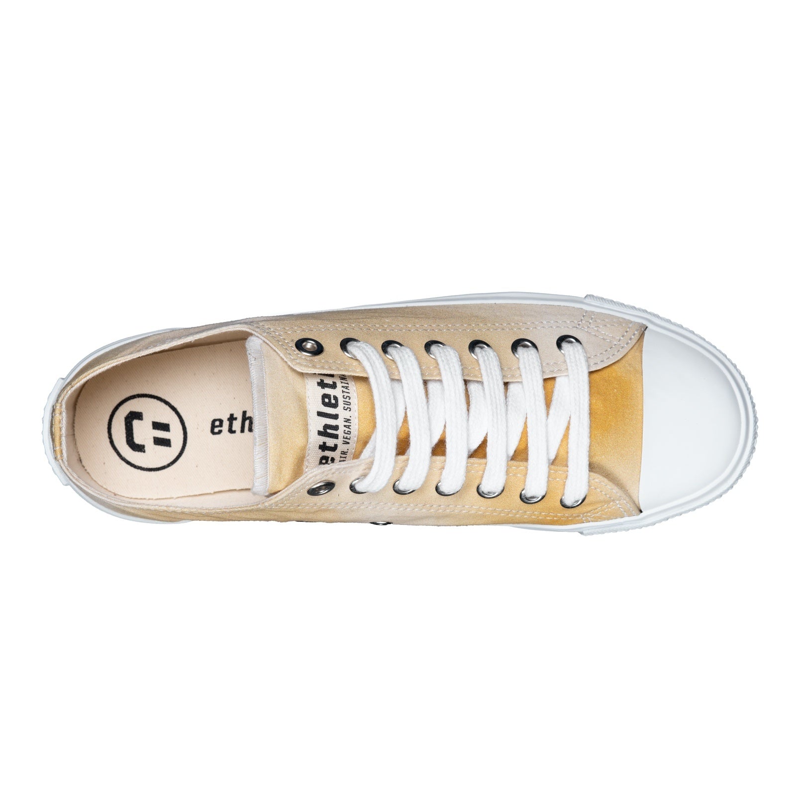 Fair Trainer White Cap Lo Cut Golden Shine | Just White