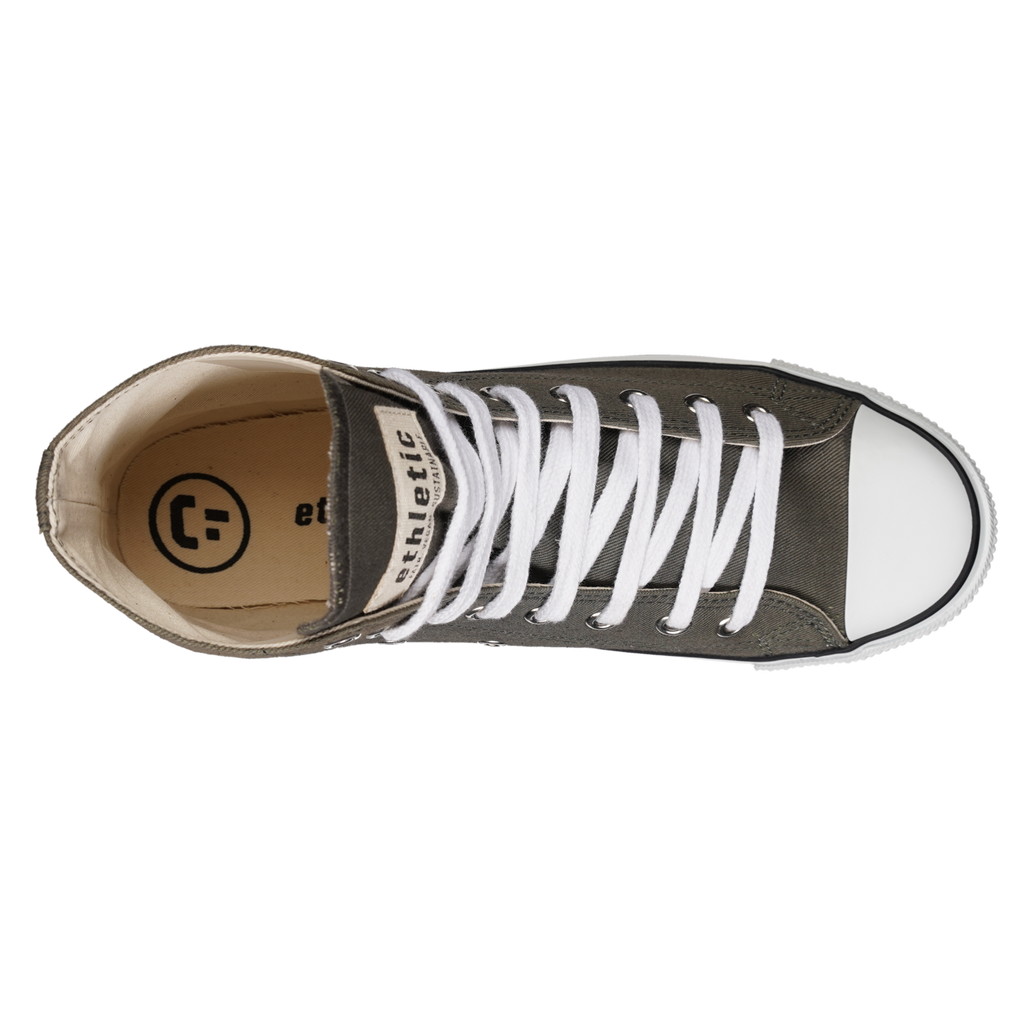 Fair Trainer White Cap Hi Cut Donkey Grey | Just White