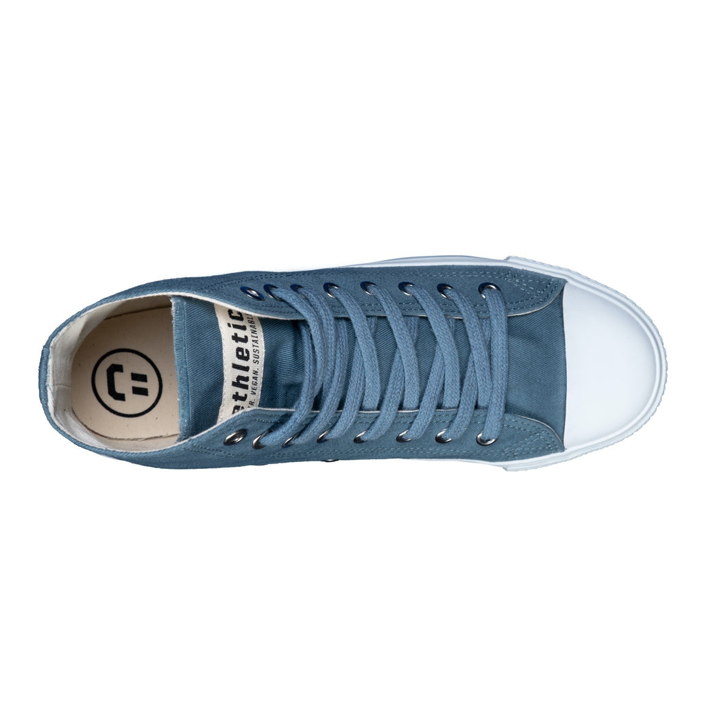 Fair Trainer White Cap Hi Cut Workers Blue | Just White