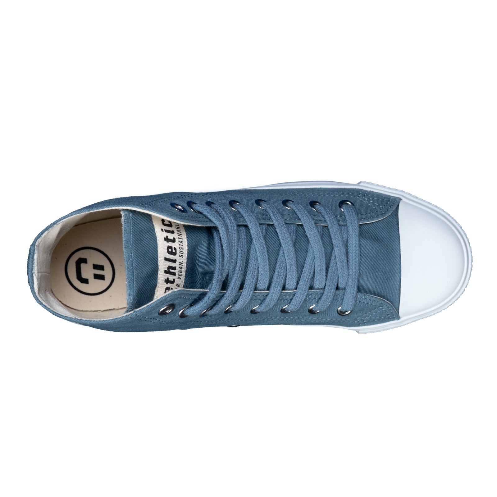 Fair Trainer White Cap Hi Cut Workers Blue | Just White