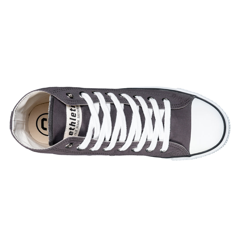 Fair Trainer White Cap Hi Cut Pewter Grey | Just White