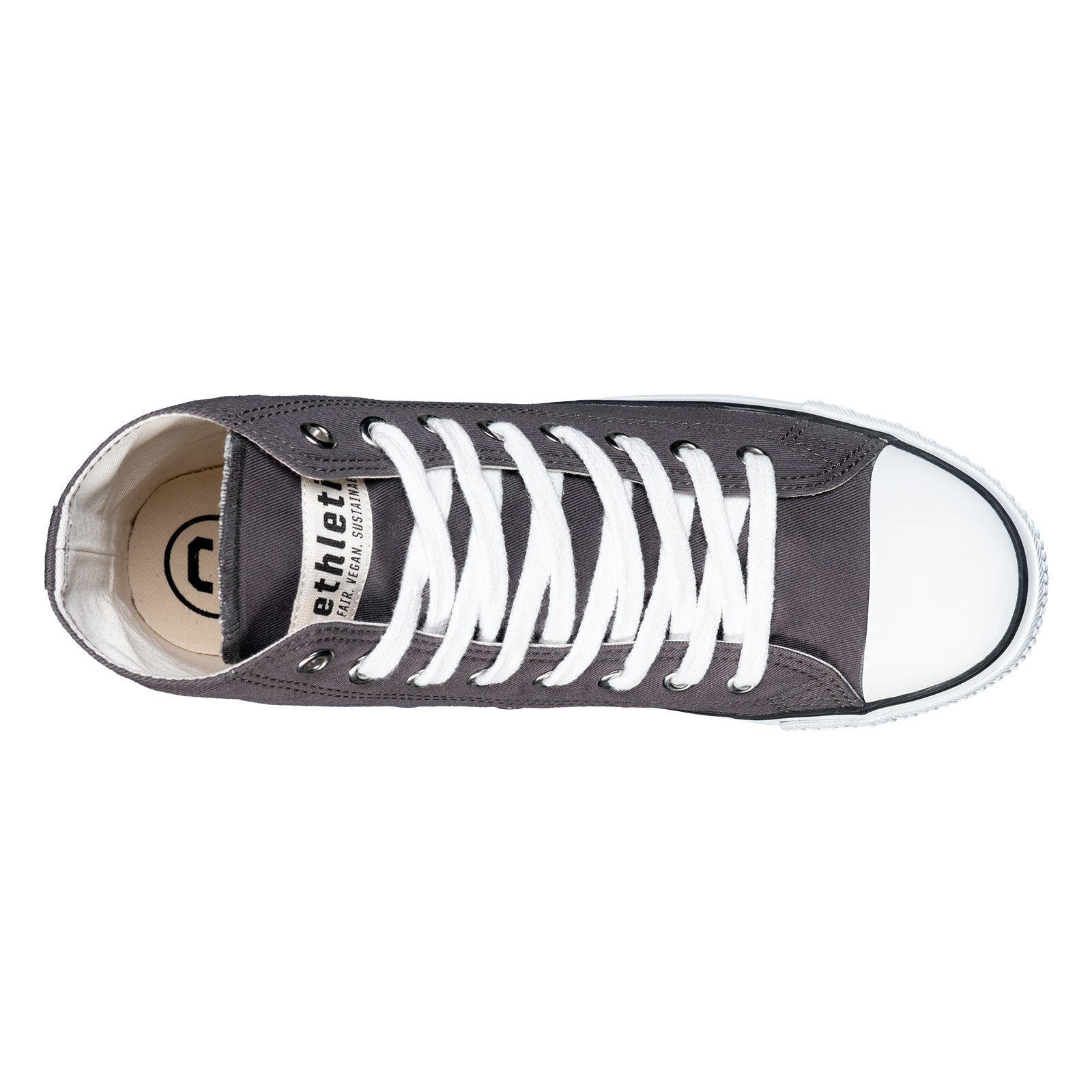 Fair Trainer White Cap Hi Cut Pewter Grey | Just White