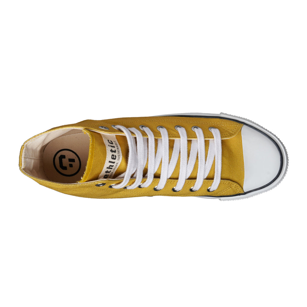 Fair Trainer White Cap Hi Cut Mustard Yellow P | Just White