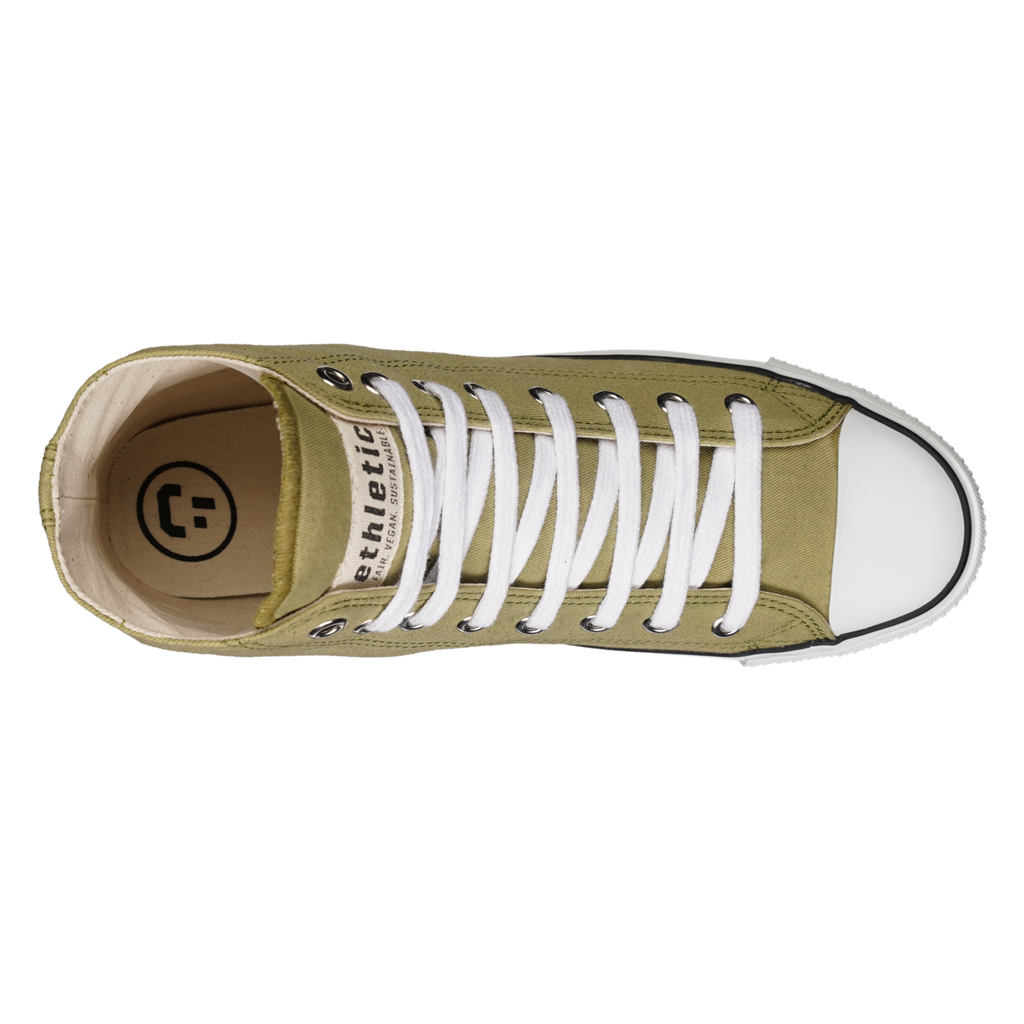 Fair Trainer White Cap Hi Cut Watersign Green | Just White