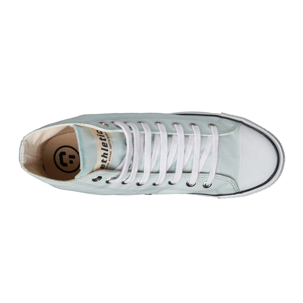 Fair Trainer White Cap Hi Cut Light Aqua Green P | Just White