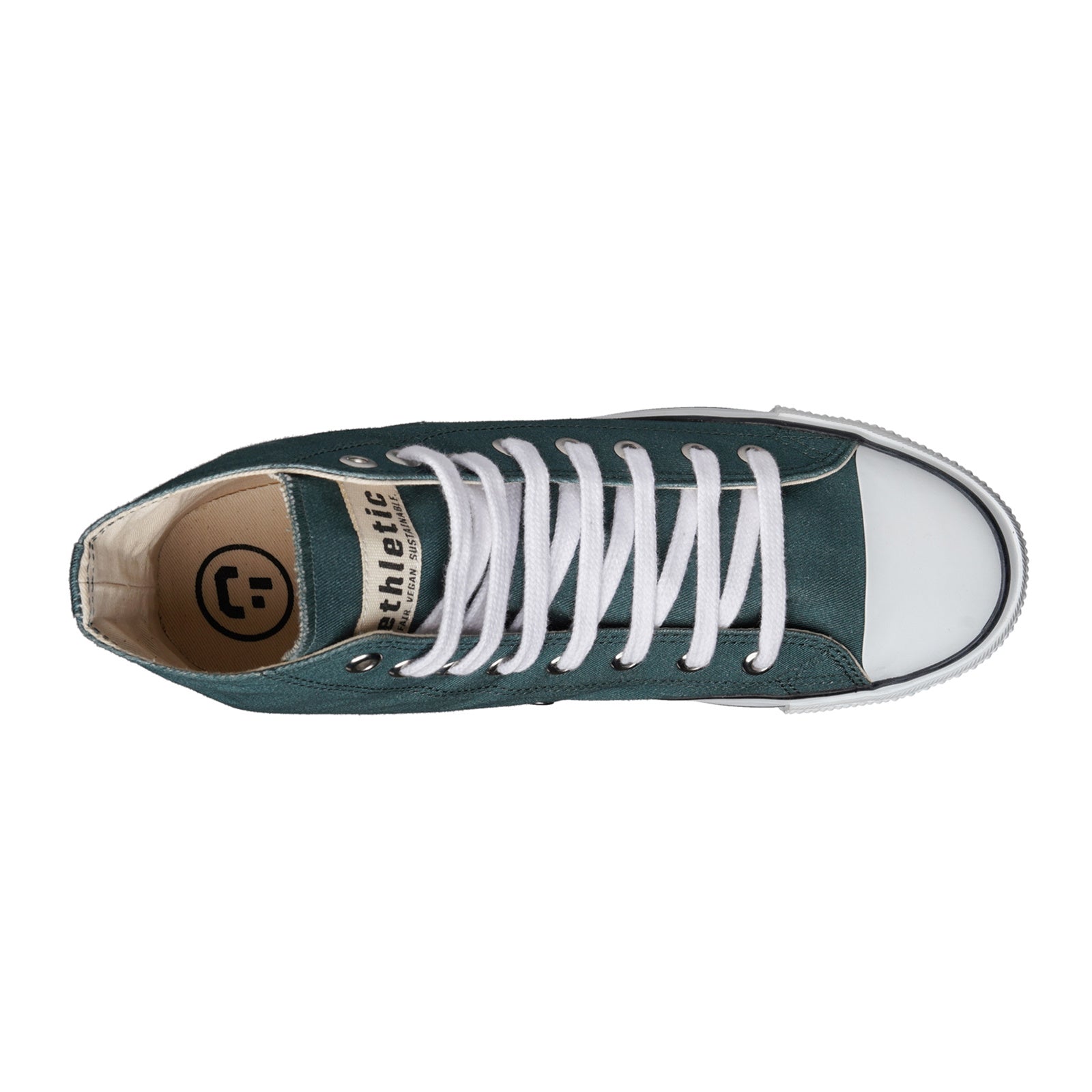 Fair Trainer White Cap Hi Cut Fir Tree Green P | Just White
