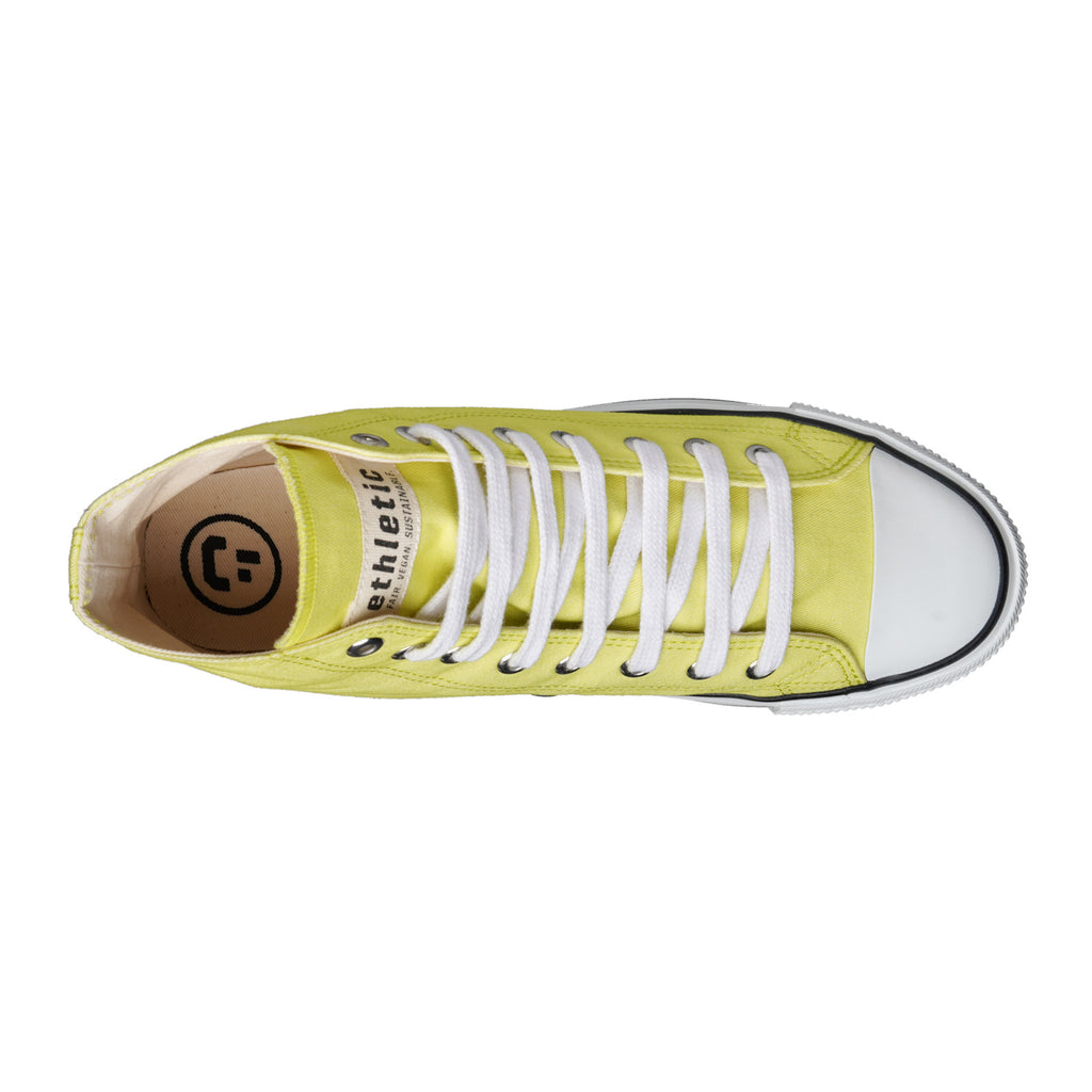 Fair Trainer White Cap Hi Cut Lime Yellow P | Just White