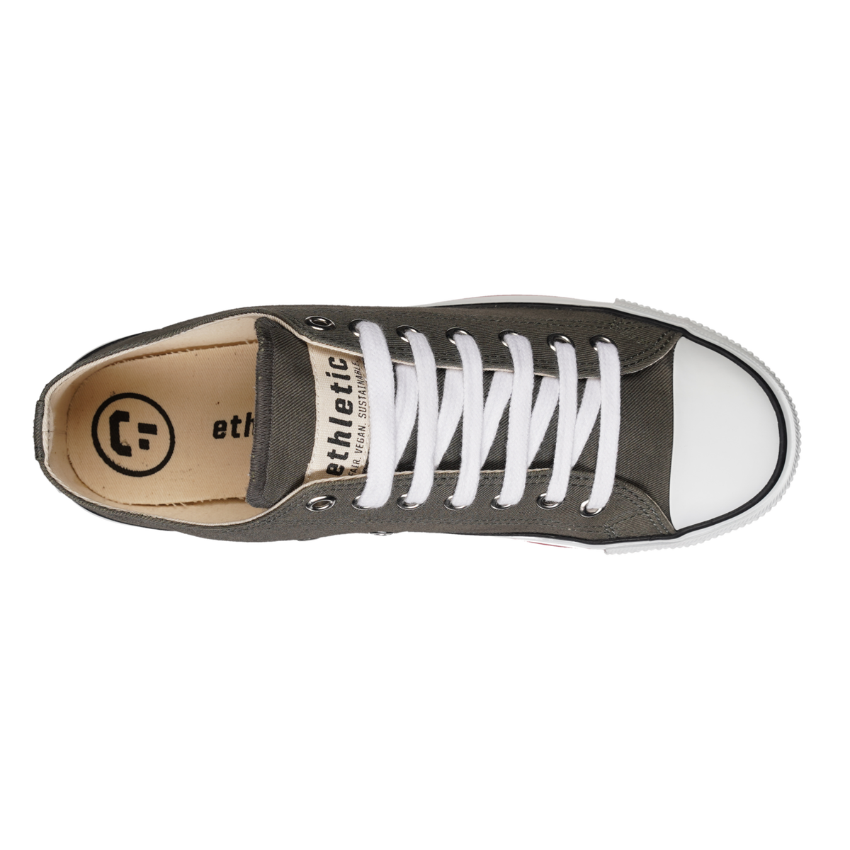 Fair Trainer White Cap Lo Cut Donkey Grey | Just White