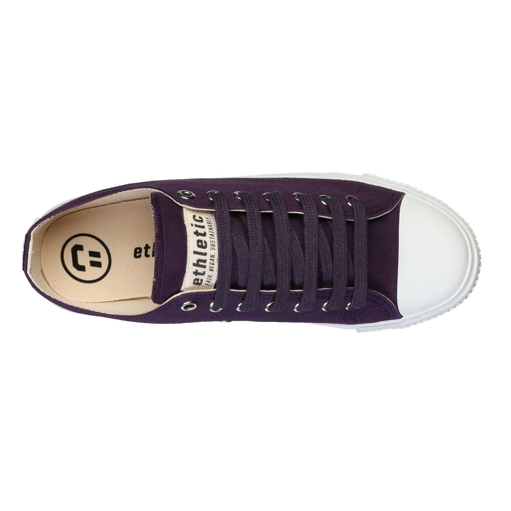 Fair Trainer White Cap Lo Cut Grape Velvet | Just White