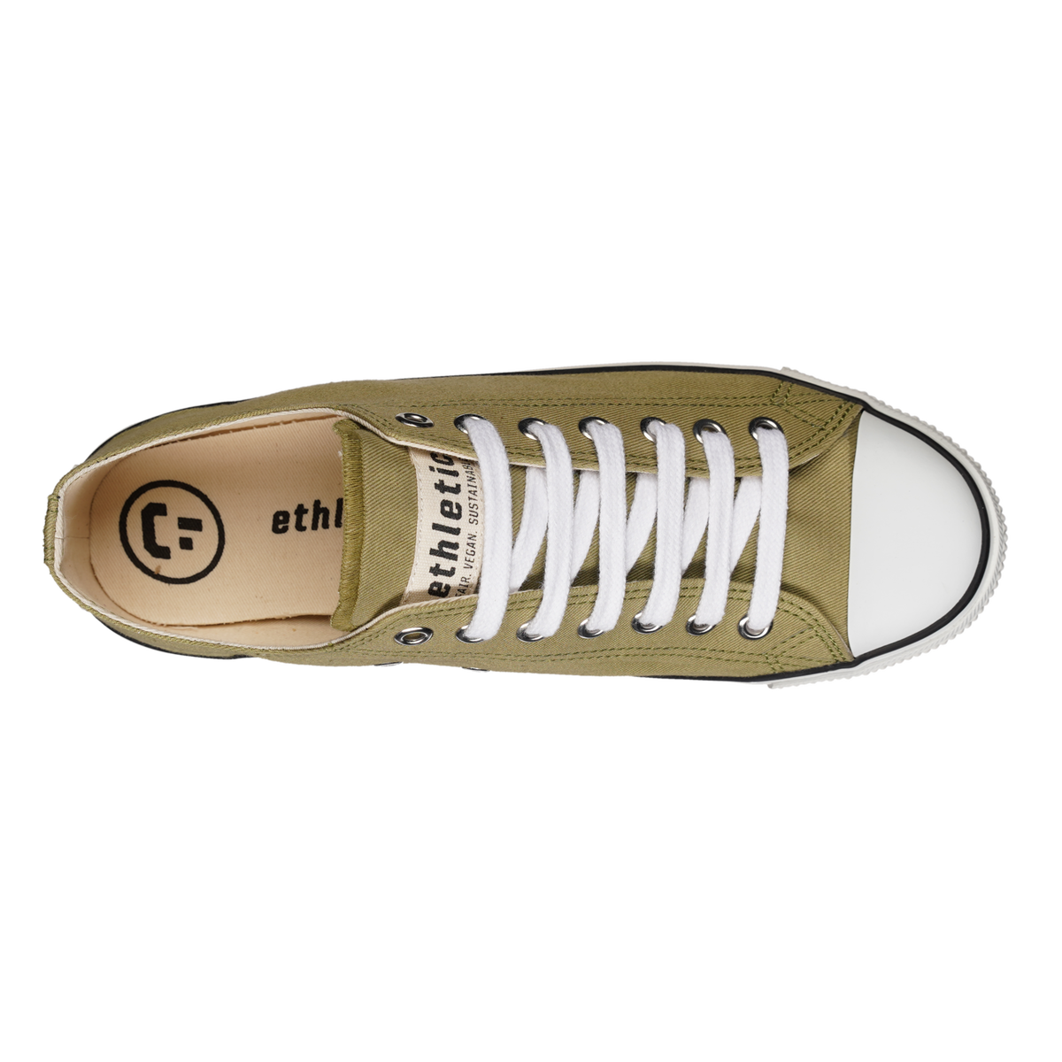 Fair Trainer White Cap Lo Cut Watersign Green | Just White