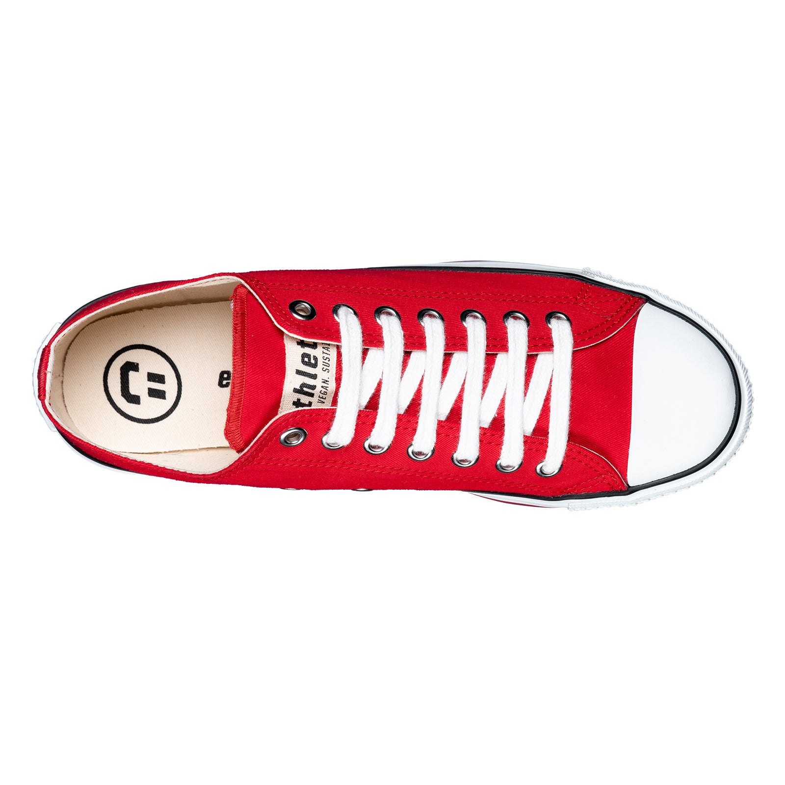 Fair Trainer White Cap Lo Cut Cranberry Red | Just White