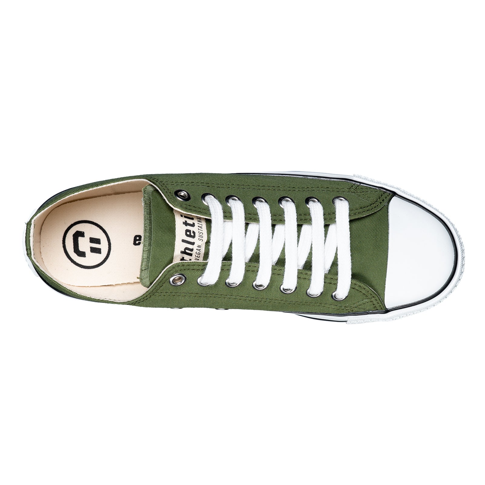 Fair Trainer White Cap Lo Cut Camping Green | Just White