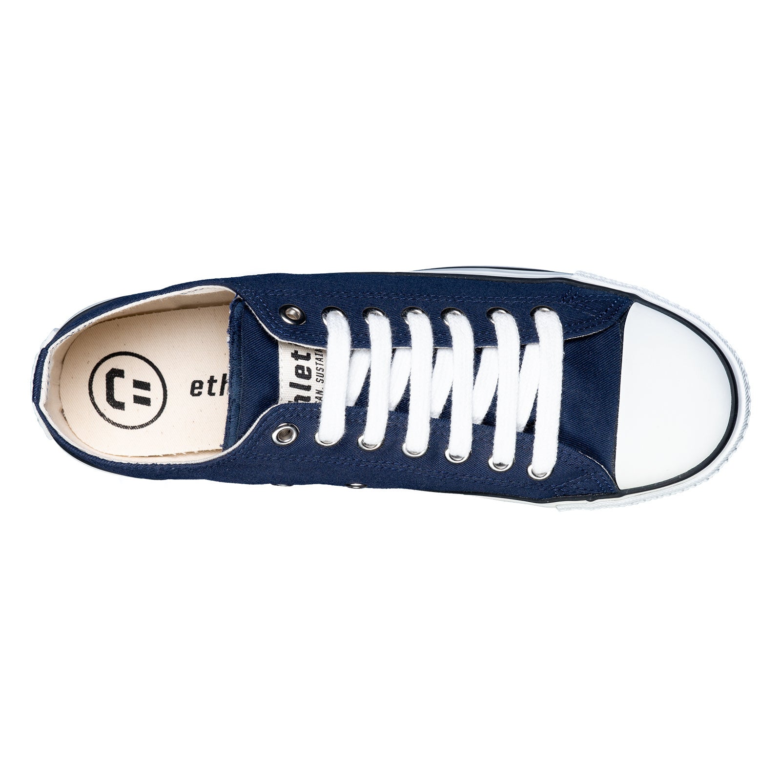 Fair Trainer White Cap Lo Cut Ocean Blue | Just White