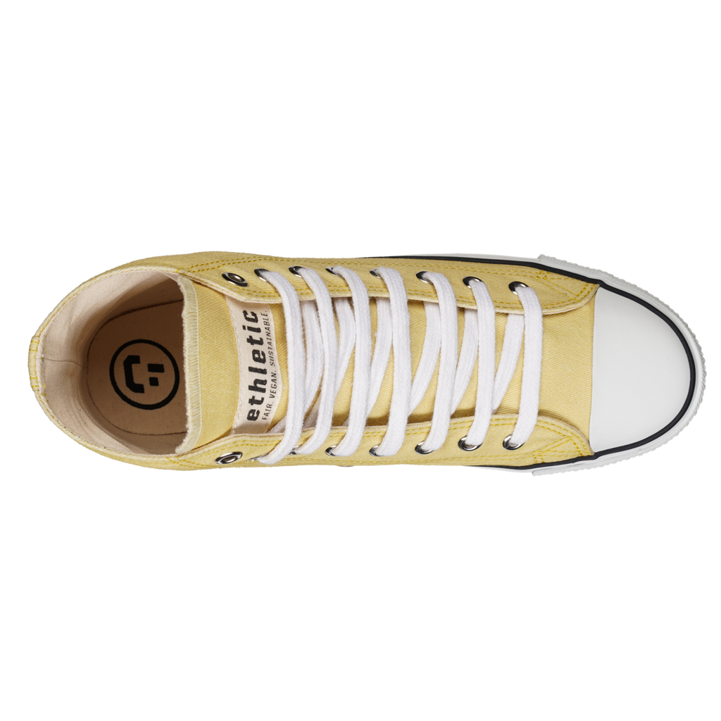 Fair Trainer White Cap Hi Cut Watersign Yellow | Just White
