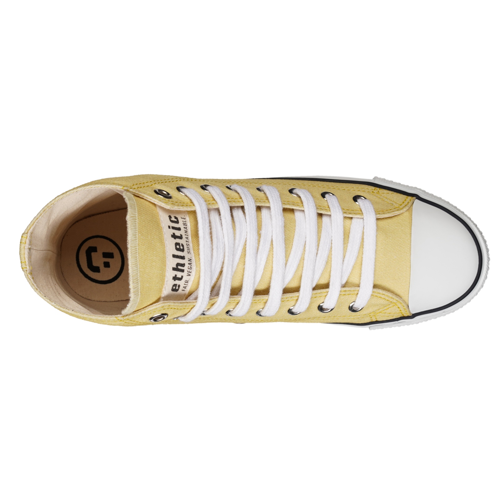 Fair Trainer White Cap Hi Cut Watersign Yellow | Just White