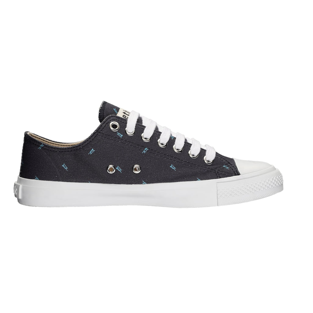 Fair Trainer White Cap Lo Cut Snow Leopard Blue | Just White