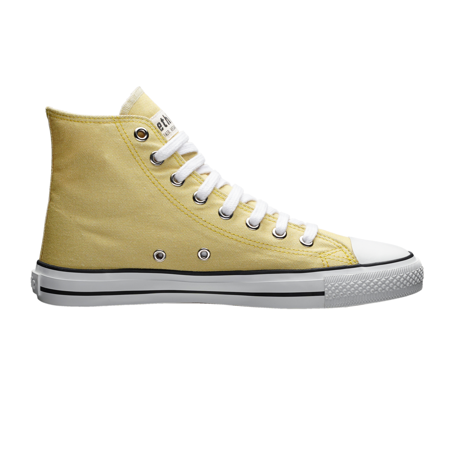 Fair Trainer White Cap Hi Cut Watersign Yellow | Just White