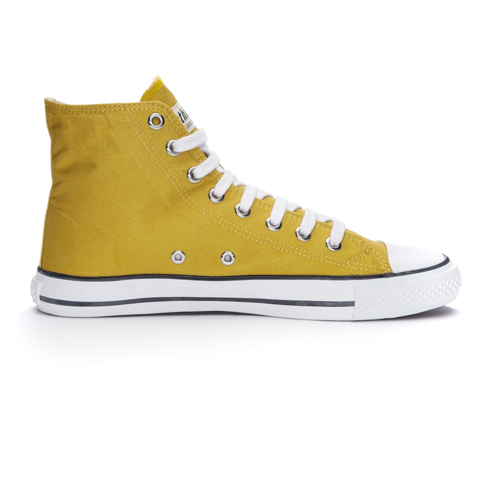 Fair Trainer White Cap Hi Cut Mustard Yellow P | Just White