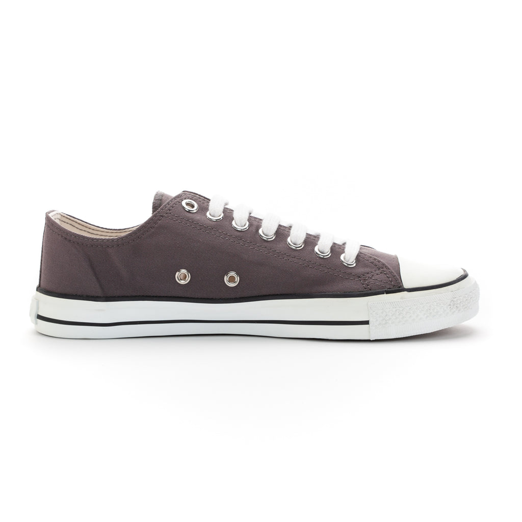 Fair Trainer White Cap Lo Cut Pewter Grey | Just White