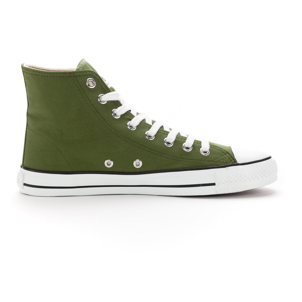 Fair Trainer White Cap Hi Cut Camping Green | Just White