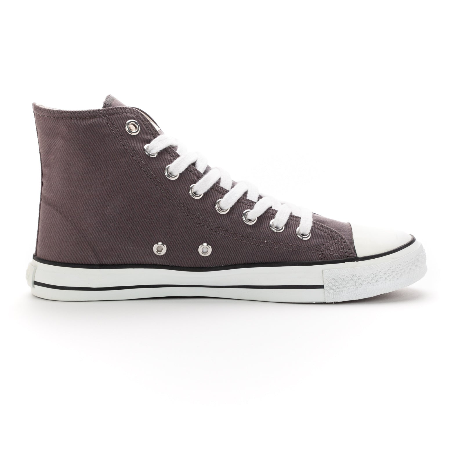 Fair Trainer White Cap Hi Cut Pewter Grey | Just White