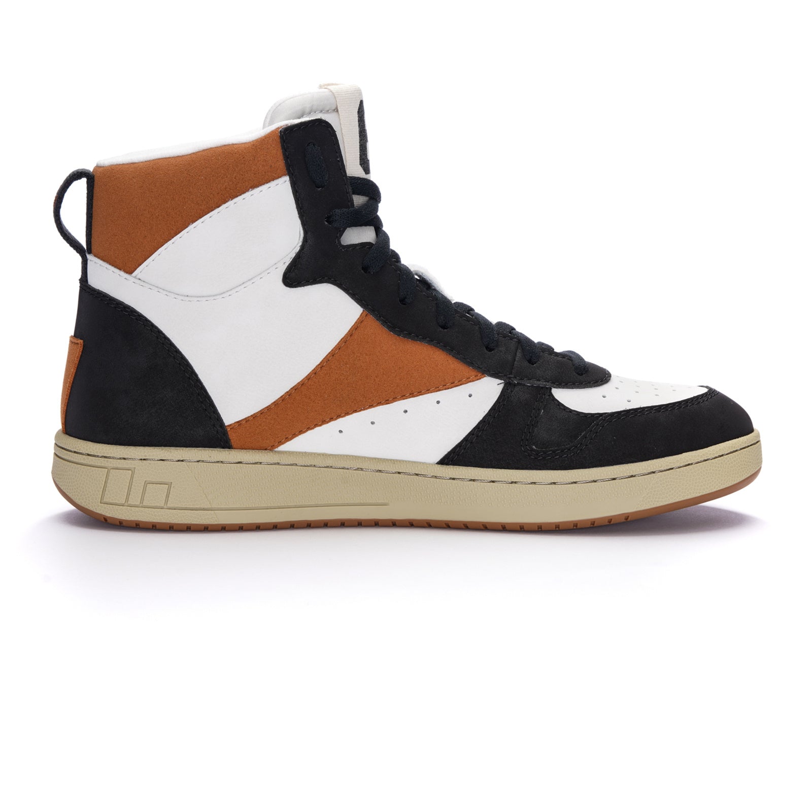 Carl Hi  Cut Chalk White | Cognac Brown