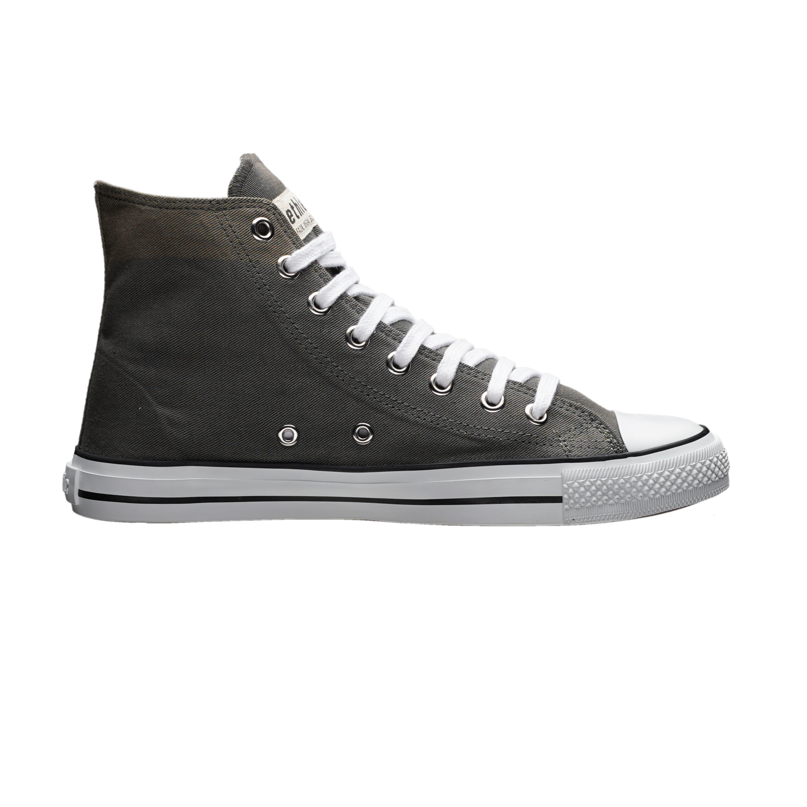 Fair Trainer White Cap Hi Cut Donkey Grey | Just White