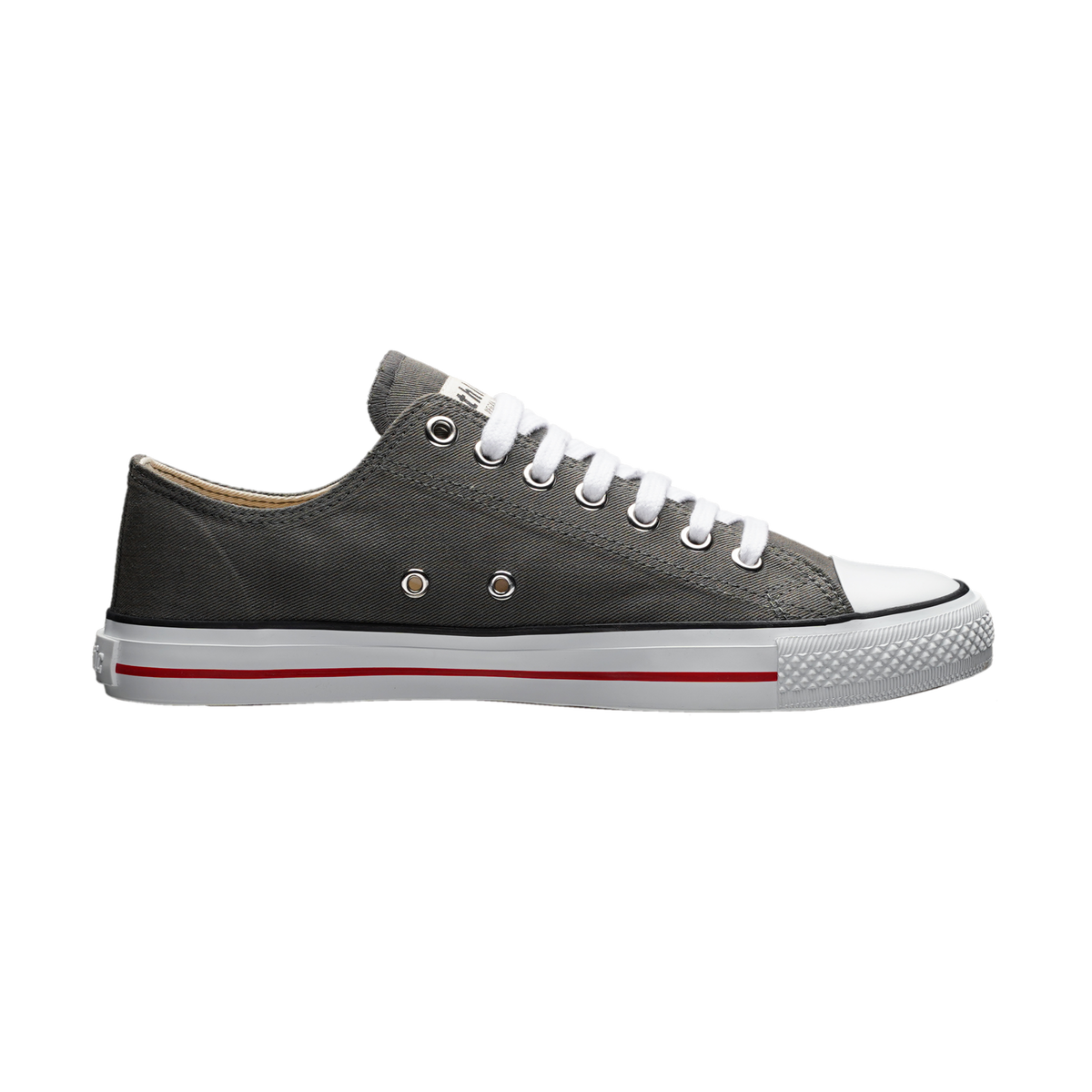 Fair Trainer White Cap Lo Cut Donkey Grey | Just White