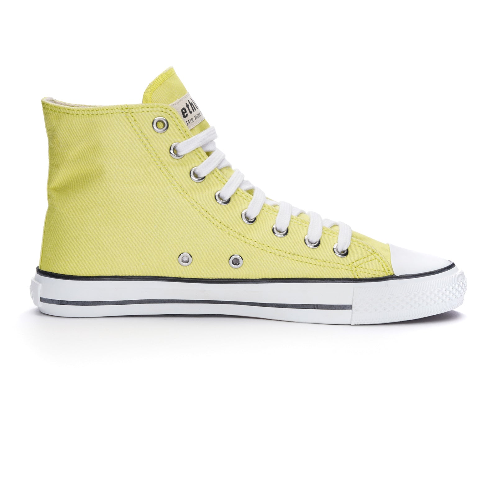 Fair Trainer White Cap Hi Cut Lime Yellow P | Just White