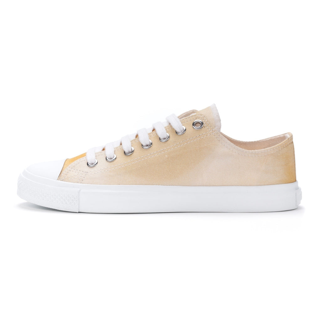 Fair Trainer White Cap Lo Cut Golden Shine | Just White