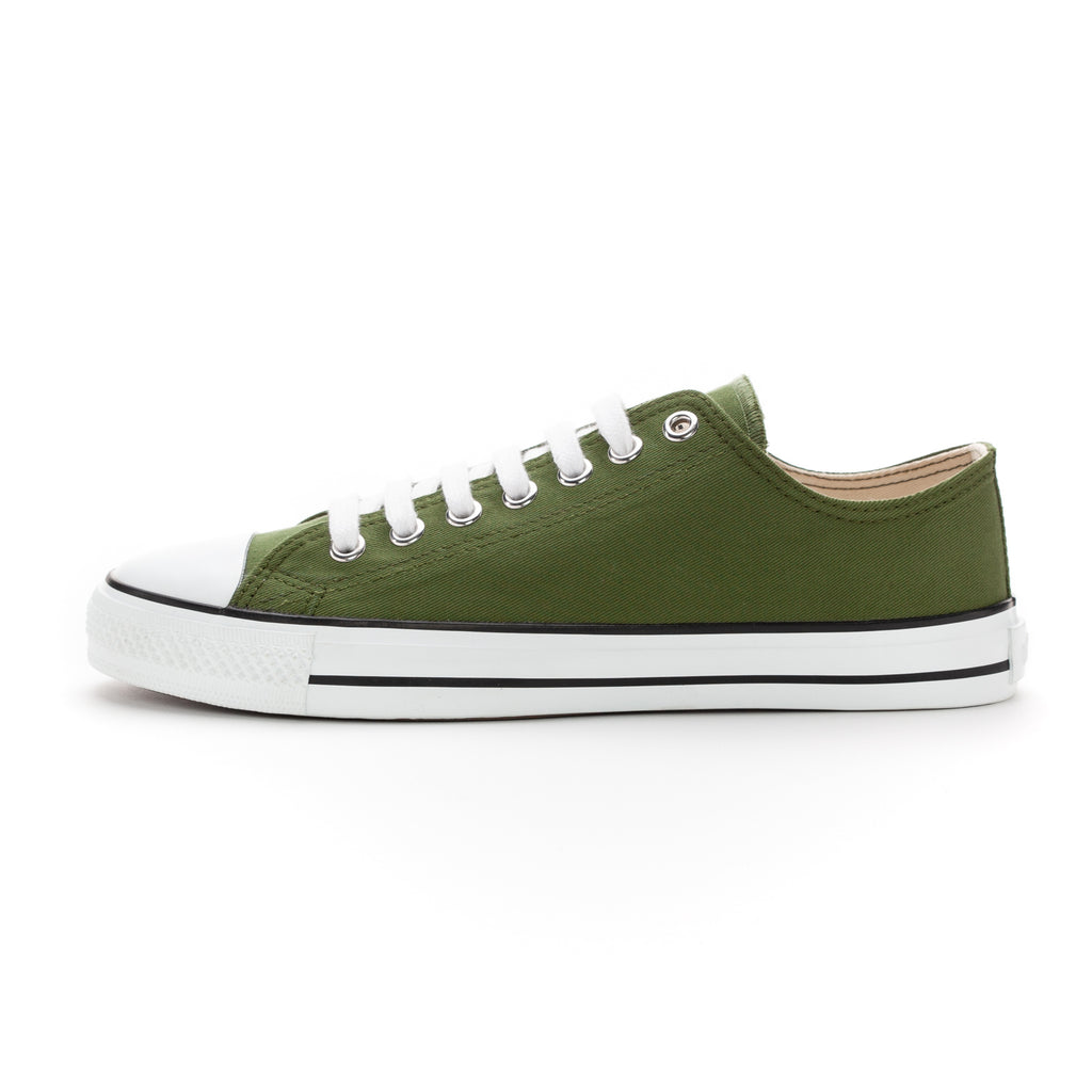 Fair Trainer White Cap Lo Cut Camping Green | Just White