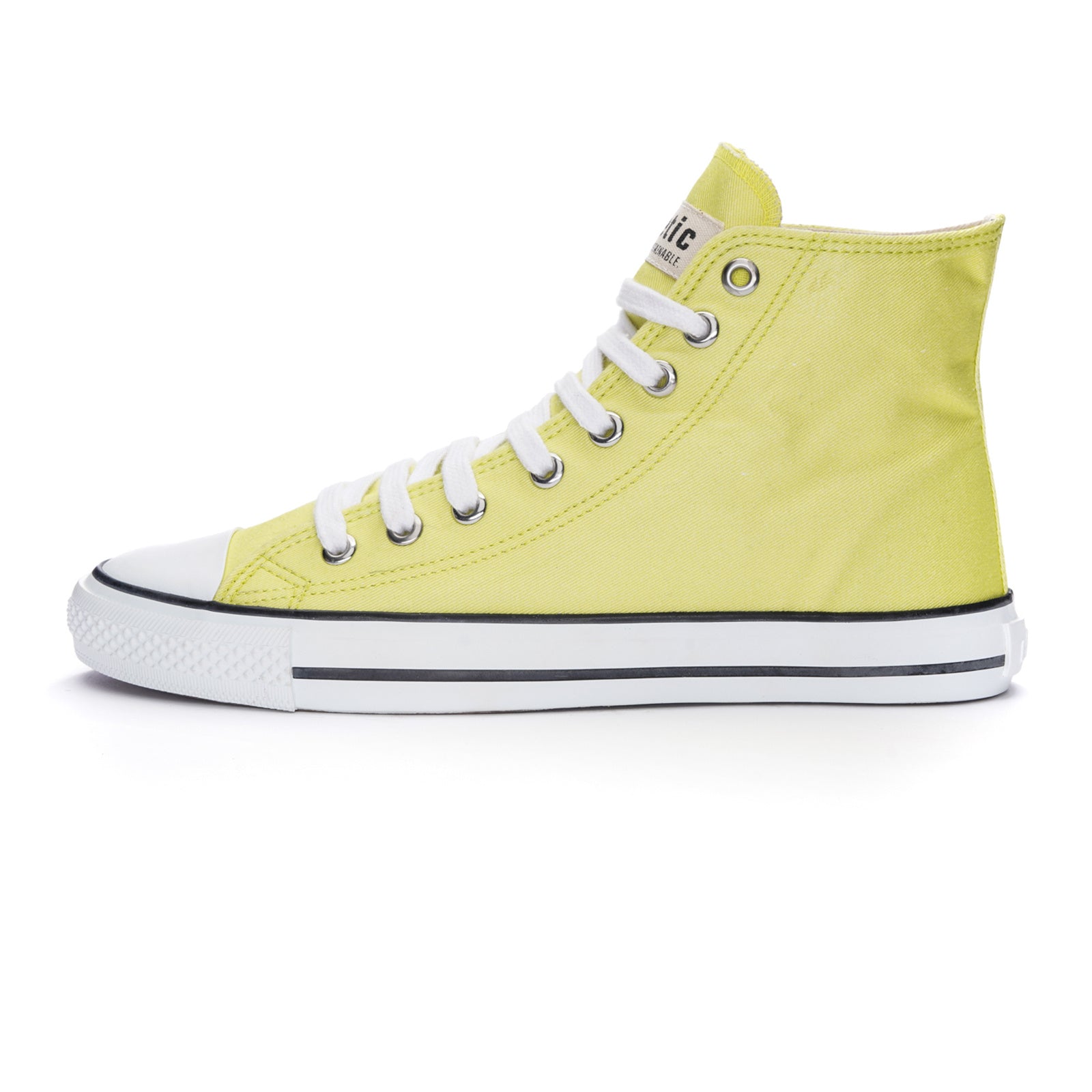 Fair Trainer White Cap Hi Cut Lime Yellow P | Just White