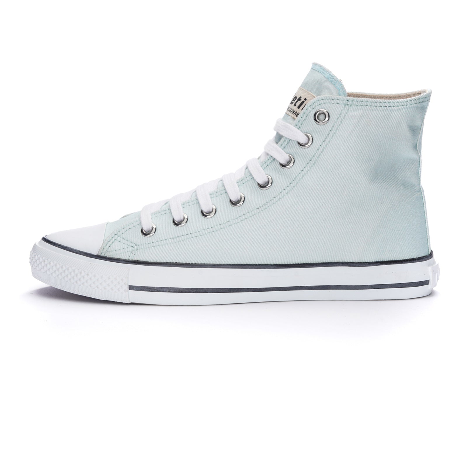 Fair Trainer White Cap Hi Cut Light Aqua Green P | Just White