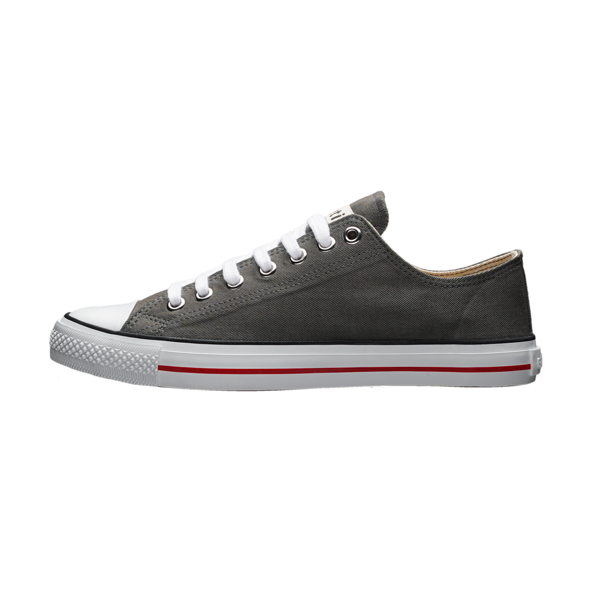 Fair Trainer White Cap Lo Cut Donkey Grey | Just White