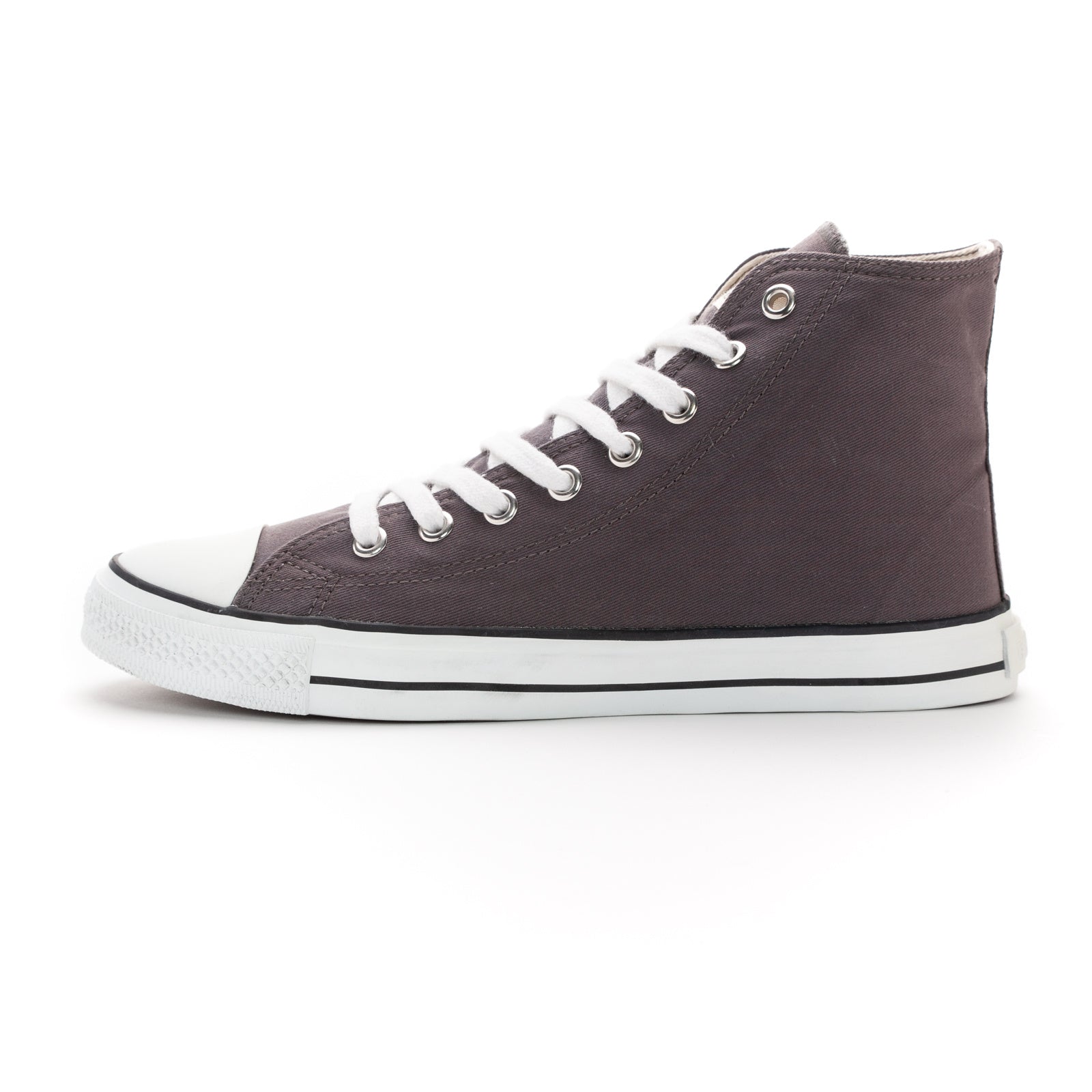 Fair Trainer White Cap Hi Cut Pewter Grey | Just White
