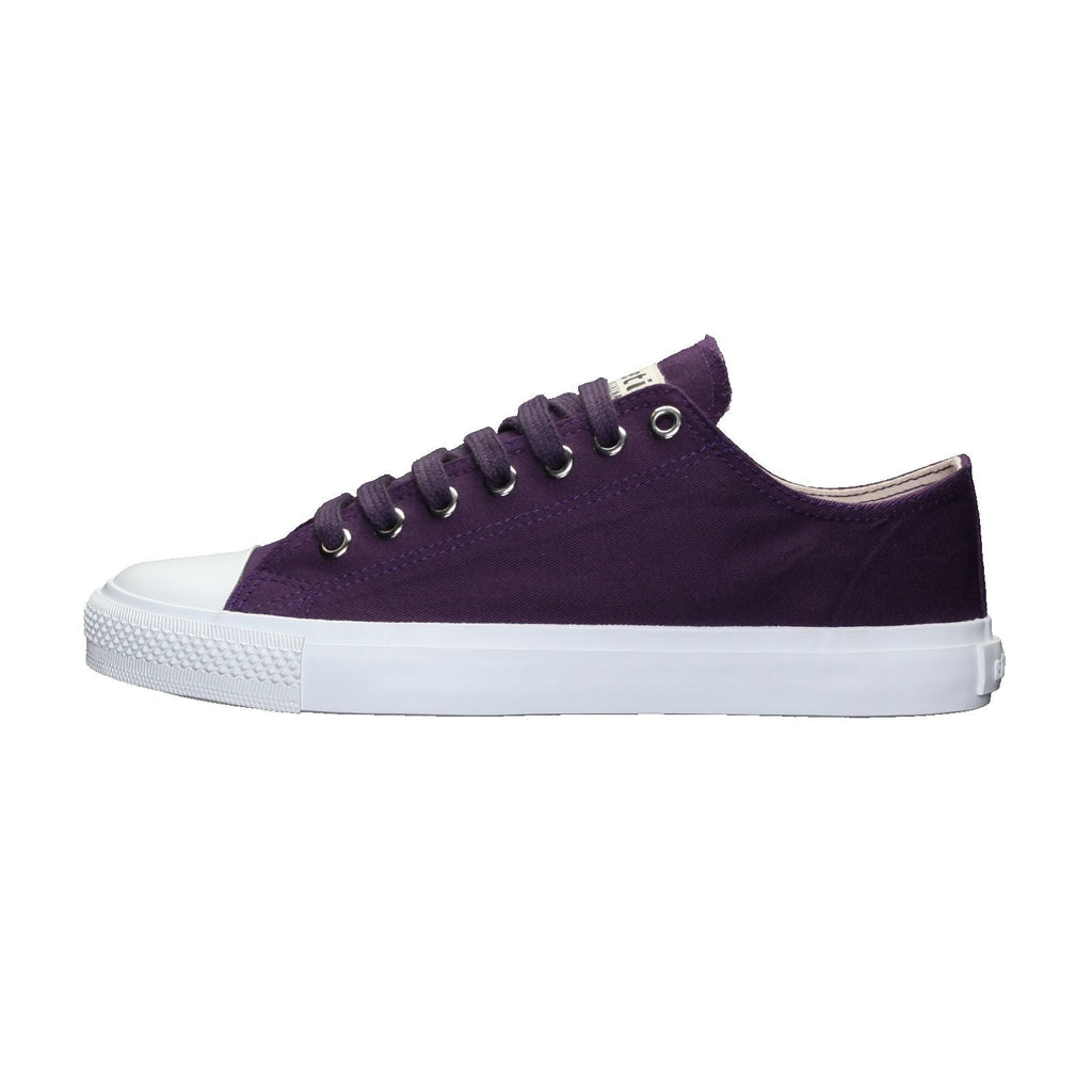 Fair Trainer White Cap Lo Cut Grape Velvet | Just White