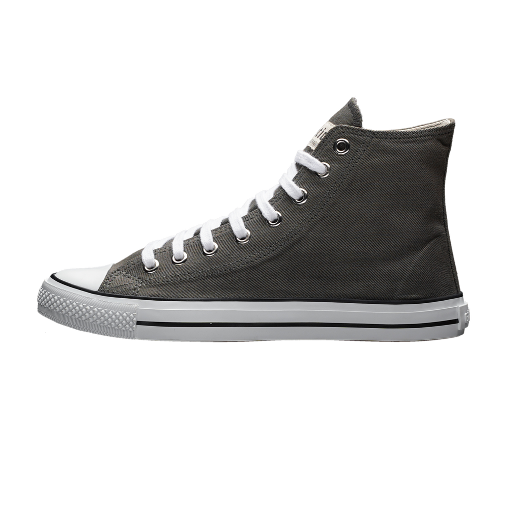 Fair Trainer White Cap Hi Cut Donkey Grey | Just White