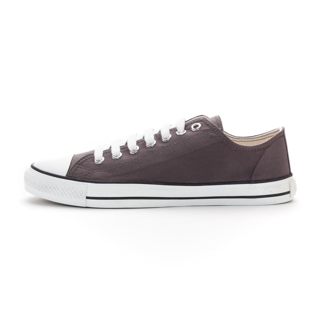 Fair Trainer White Cap Lo Cut Pewter Grey | Just White