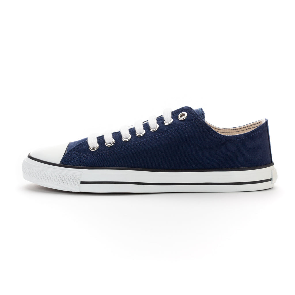 Fair Trainer White Cap Lo Cut Ocean Blue | Just White