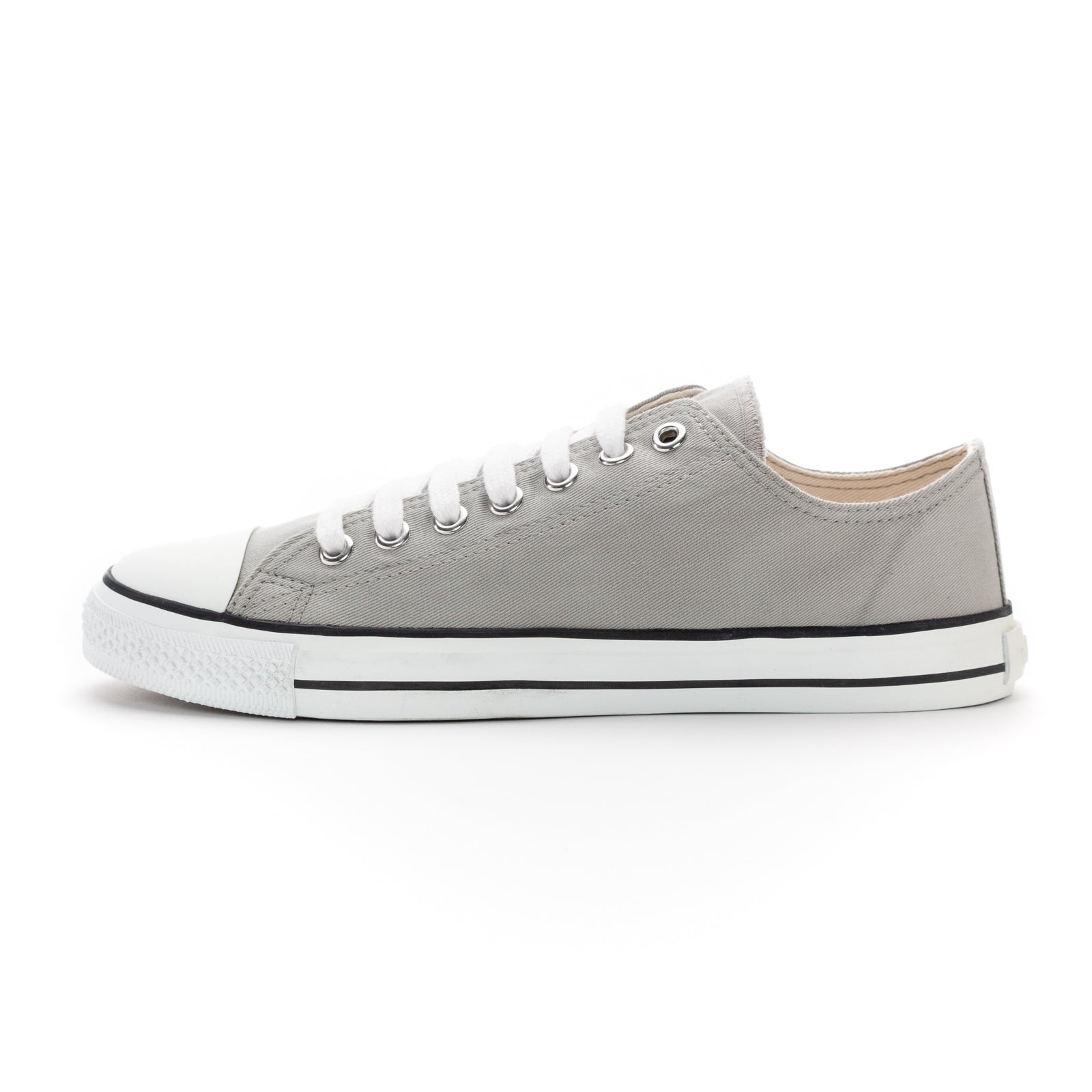 Fair Trainer White Cap Lo Cut Urban Grey | Just White