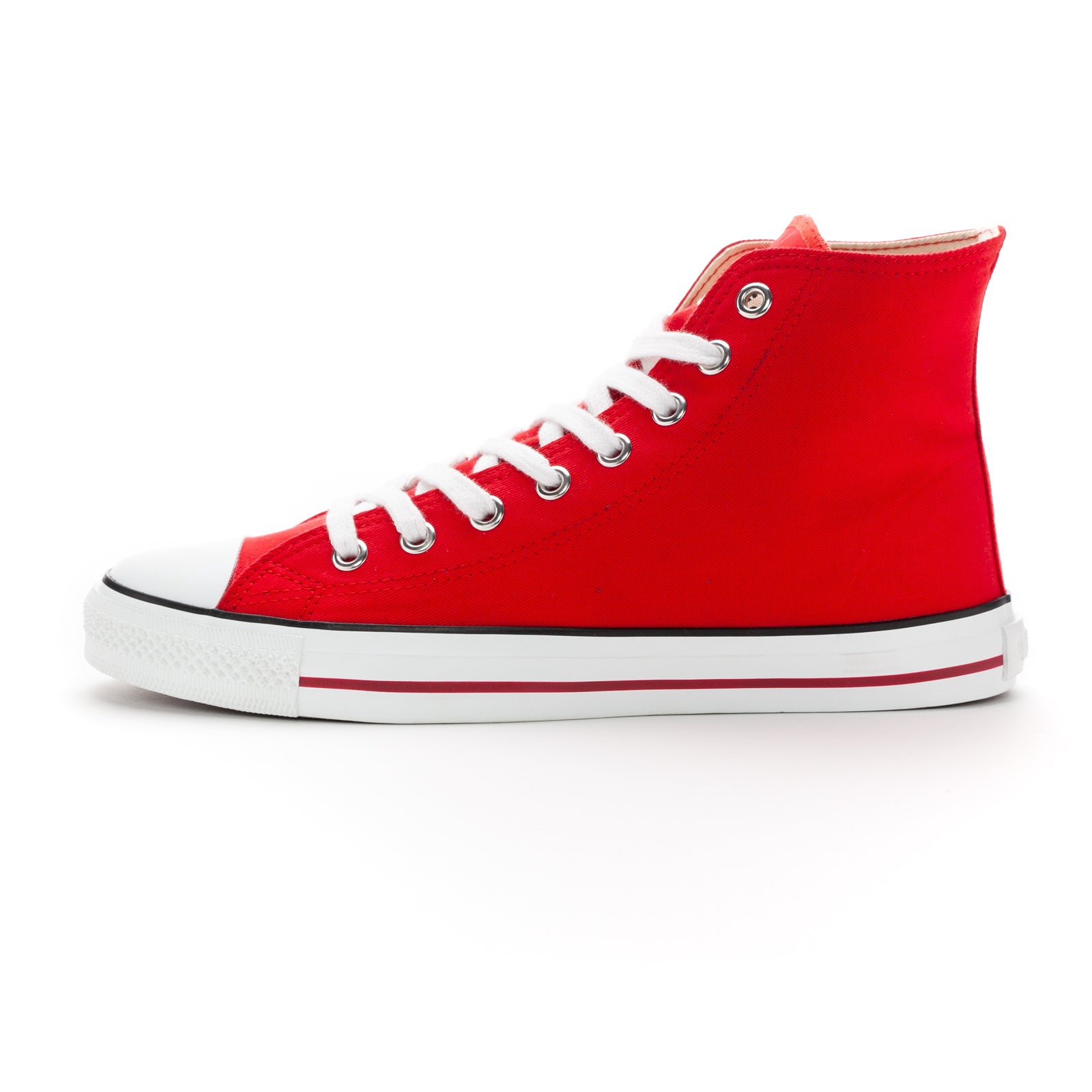 Fair Trainer White Cap Hi Cut Cranberry Red | Just White