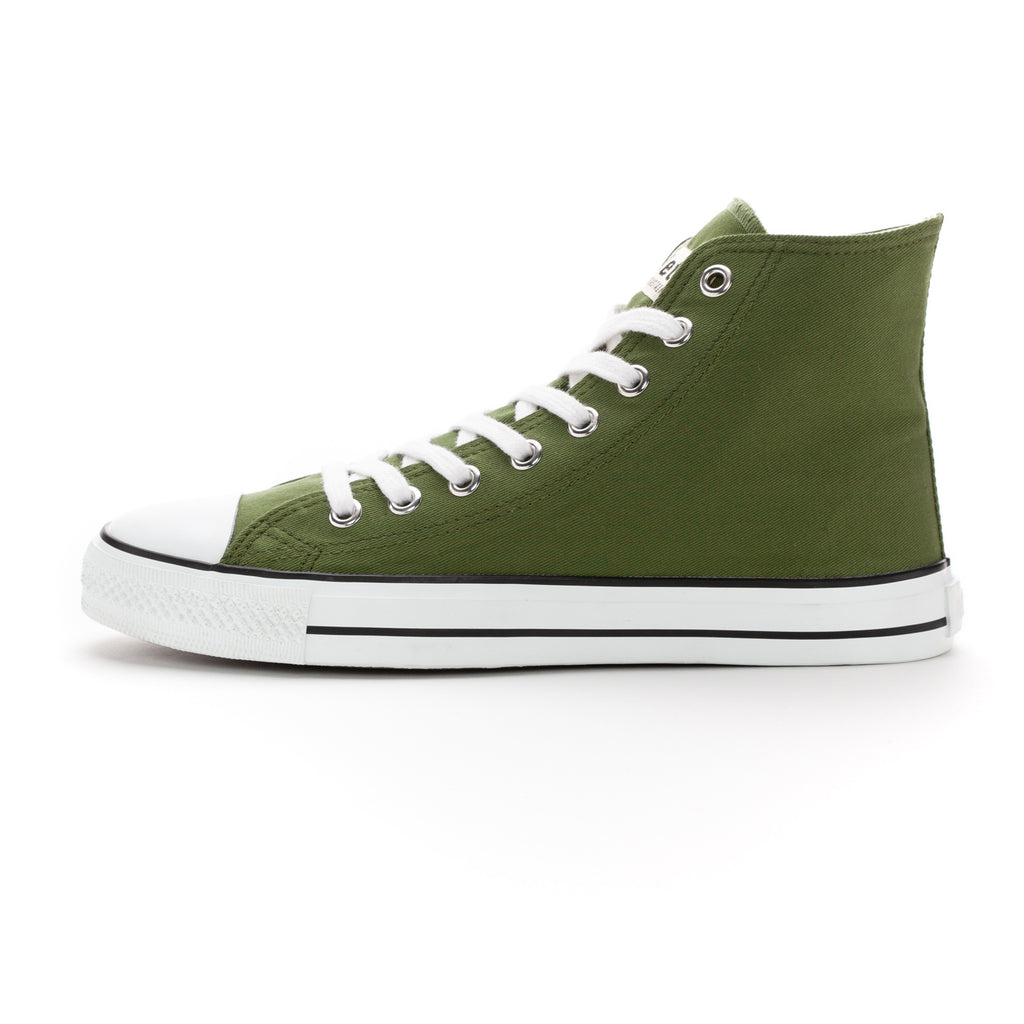 Fair Trainer White Cap Hi Cut Camping Green | Just White